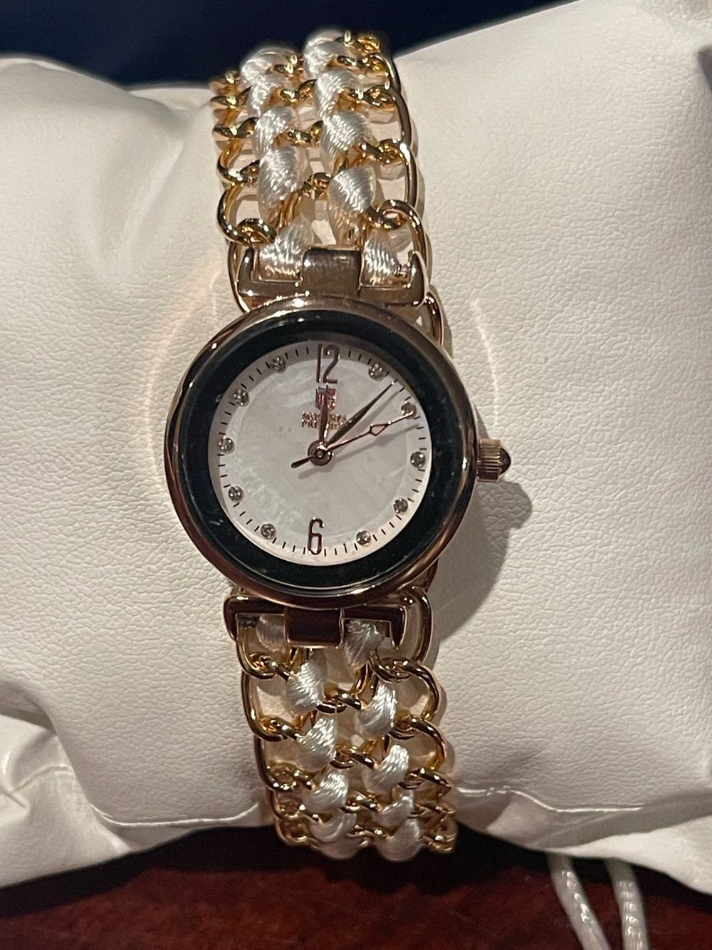 X Montres Prestige Rose Gold with White Bracelet Watch (MPW-0296)